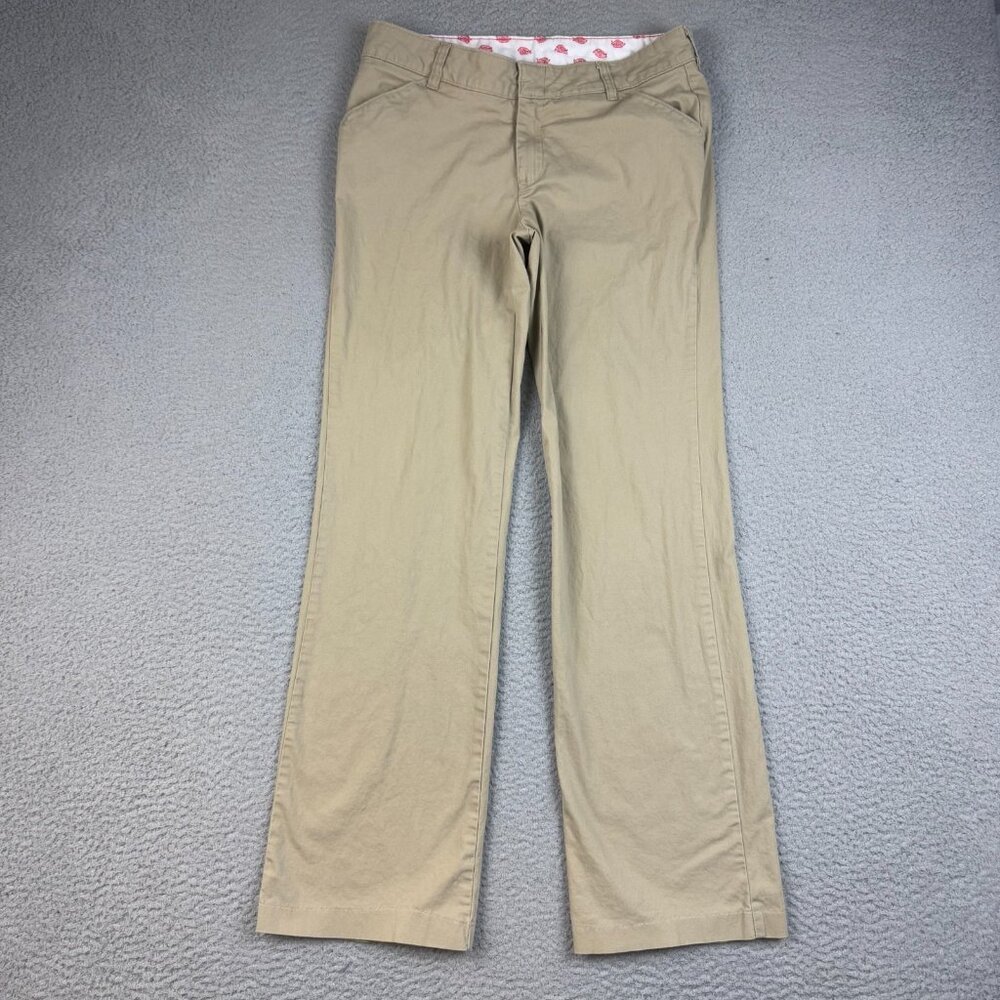 Dickies Khaki Pants Womens Size 6 Regular Flat Front Boot Cut Relaxed Fit Casual